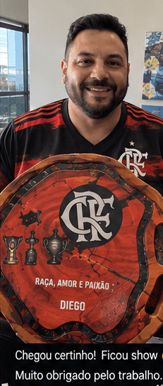Print da conversa: Chegou certinho! Ficou show. Muito obrigado pelo trabalho.